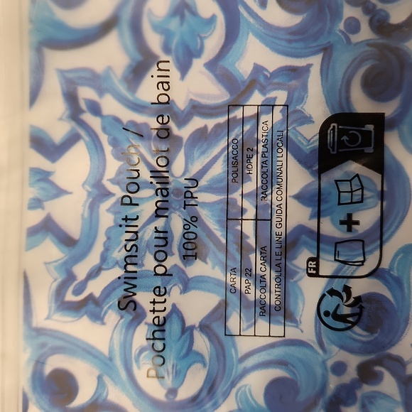 Dolce & Gabbana Light Blue Swimsuit Pouch Makeup Bag or Toiletry Pouch - Picture 6 of 7